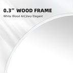 CULER Round White Bathroom 30 Inch Mirror, Circle Wall Modern Mirror - Image 5