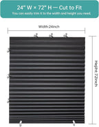 Changshade 6 Pack Temporary Shades, Pleated Paper Blinds - Image 3