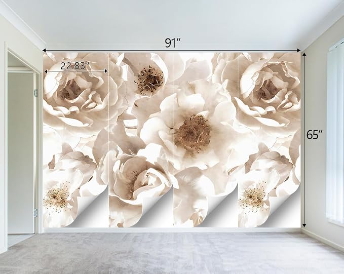 Floral wallpeper for Girls Bedroom Modern Flower Living Room wall Mural - Image 4