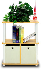 Furinno TURN-N-TUBE Storage Shelves Set of 2, 3-Tier Toolless Book Shelf - Image 4