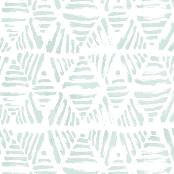 Peel and Stick Wallpaper Modern Geometric Wallpaper 17.3" x 78.7" Green and by Fiula