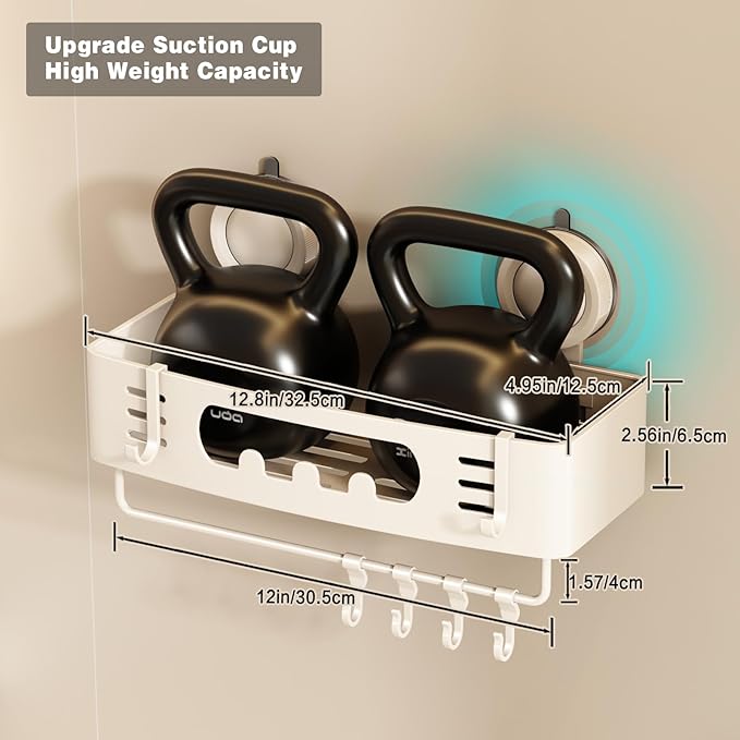 Voldra Shower Caddy Suction Cup, Shower Shelves - Image 6