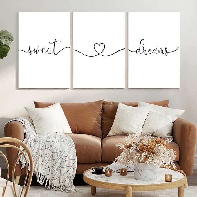GUBIYU Sweet Dreams Wall Art Above Bed - Image 3