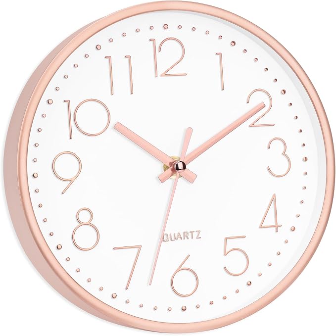 Foxtop 8 Inch Wall Clock Modern Small Wall Clocks Battery Operated Silent - Image 8
