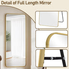 BEAUTYPEAK Gold Full Length Mirror, Suitable - Image 4