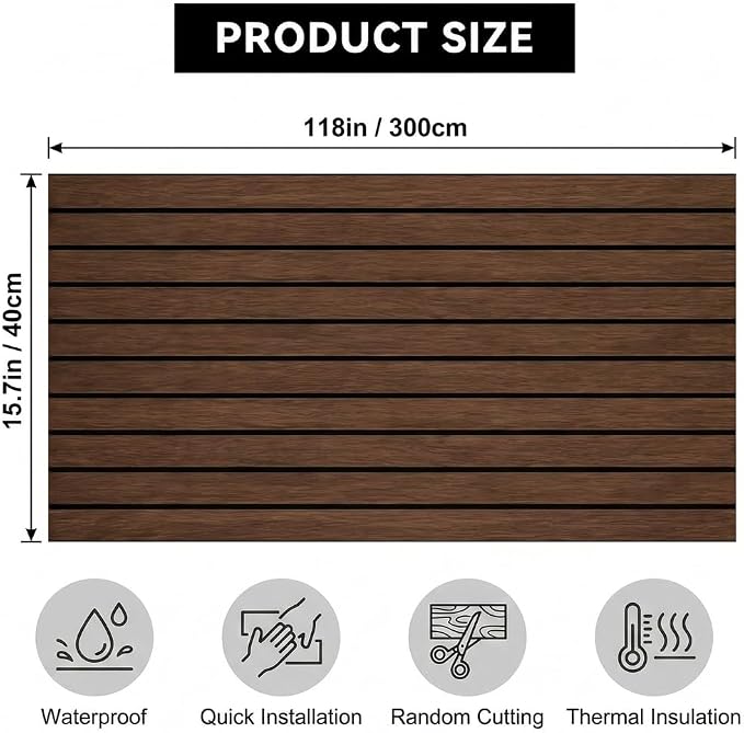 3D Wall Panels Peel and Stick – 15.74" x 118" PVC Faux Texture Wall Covering - Image 6