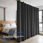 Room Divider Curtains, Noise Reduction, W100 × L84 Inch, 1 Panel - Image 7