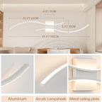 CANEOE Modern Wall Sconce, 39inch Wave Design Indoor Wall Lamp - Image 5