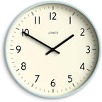 JONES CLOCKS® Studio wall Clock | Modern Round Style | 12 inch | Pale Blue | by JONESCLOCKS
