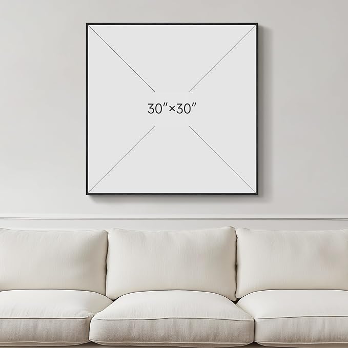 Framed Black Abstract Wall Art, Modern Canvas Prints Paintings Artwork - Image 3