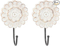 dwellington Distress Wood Flower Coat Hooks by dwellington