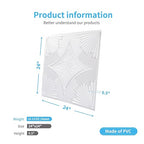 Art3d Drop Ceiling Tiles 24x24 in White, 3D Wainscoting Panels Glue Up 2x2 - Image 3
