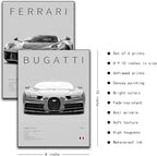 CSLGQGV Car Poster Vintage Racing Car Wall Art Supercar Canvas Prints Painting - Image 3