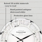 Presentime & Co 13" Farmhouse Series Wall Clock, Quartz Movement, Shiplap Style - Image 3
