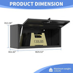 Garage Wall Cabinet with Flip-Up Door, Lockable Metal Storage Cabinet Wall - Image 3