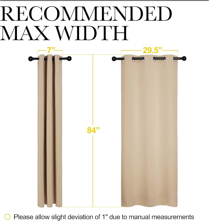 NICETOWN Room Darkening Draperies Window Curtain Panels, Thermal Insulated - Image 8