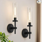 MOKATNG Wall Sconces Set of Two, Matte Black Bathroom Sconces by Bathroomlightfixtures