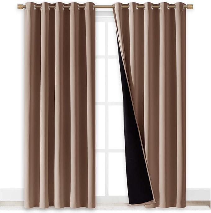 NICETOWN Warm Curtains for Winter, 100% Blackout Curtains Thermal, Noise by NICETOWN