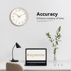 Roymnie Wall Clock, Silent Wall Clocks Battery Operated 8 Inch-Modern Non - Image 4