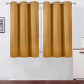 LEMOMO Mustard Yellow Blackout Curtains/38 x 54 Inch/Set of Two Panels Grommet by Lemomo