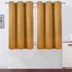 LEMOMO Mustard Yellow Blackout Curtains/38 x 54 Inch/Set of Two Panels Grommet by Lemomo