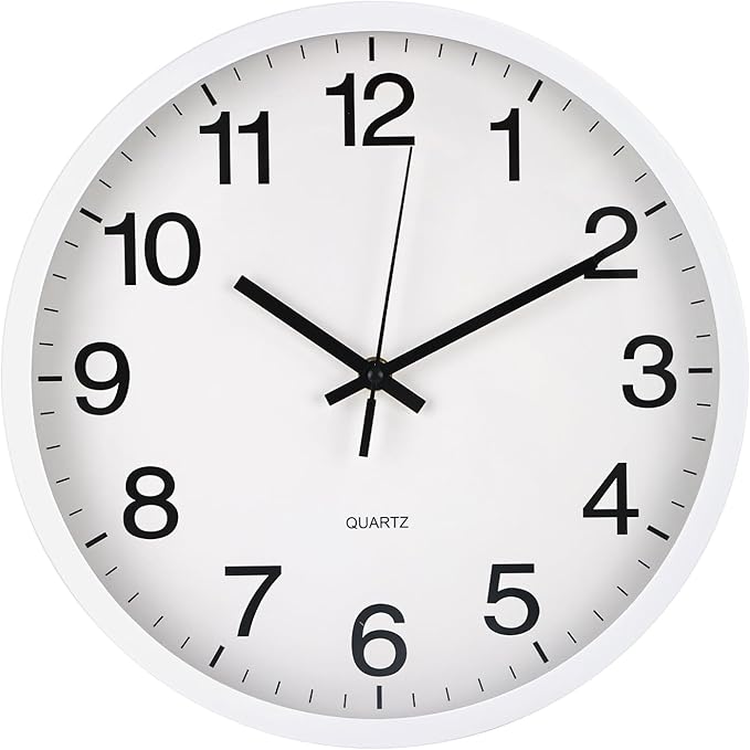 Wall Clock Non-Ticking Silent Quartz Movement Decor Clock Modern Simple Style by BAKBRAND