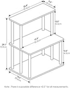 Furinno Turn-N-Tube 3-Tier Toolless Kitchen Storage Shelf, Amber Pine/Black - Image 3