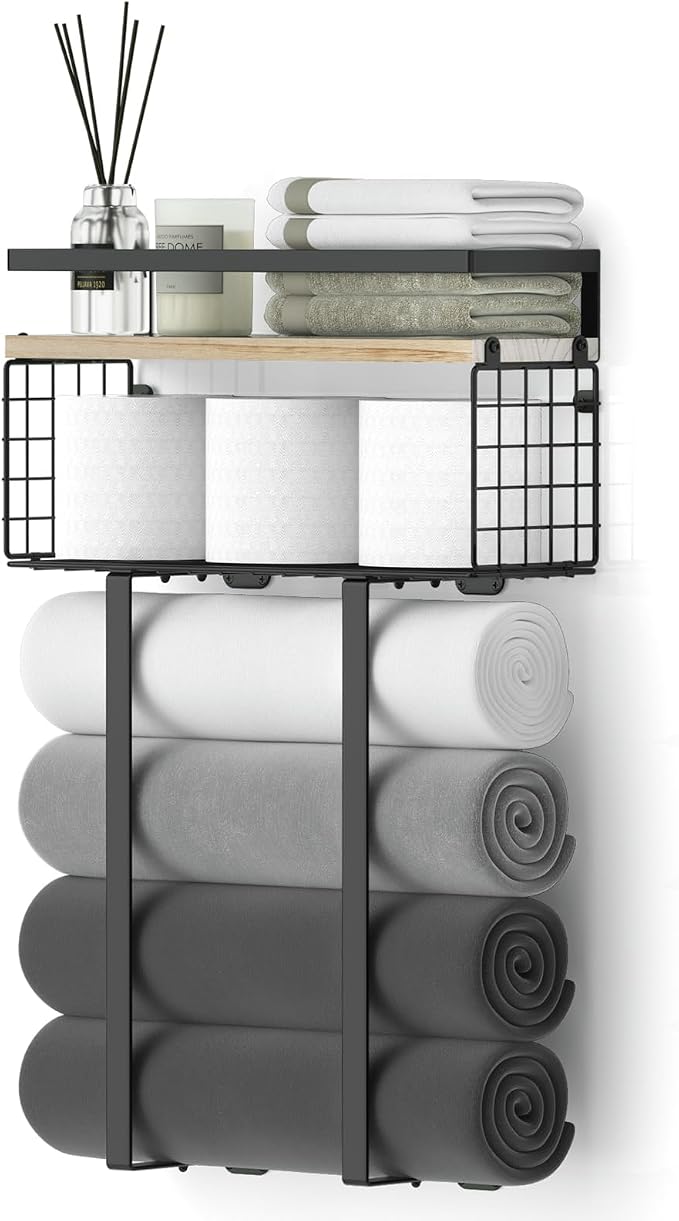 Xstydes Towel Racks for Bathroom, Metal Towel Holder - Image 8