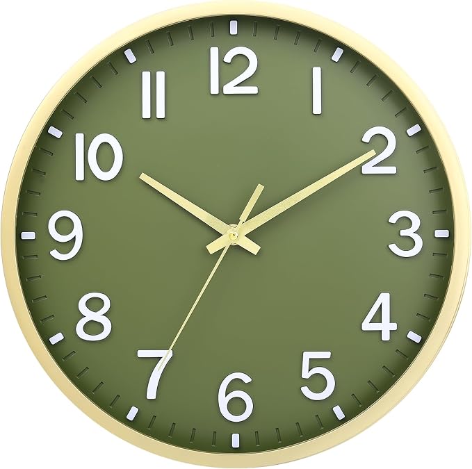 Wall Clocks Battery Operated 12 inch Modern Wall Clock, Silent Non Ticking Wall by Unknown
