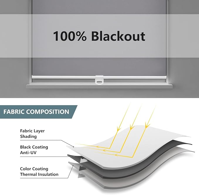 Cordless Roller Shades Blackout Blinds - Image 3