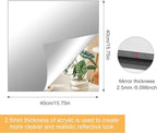 16x16 in Acrylic Mirror Sheet for Wall, 2.5mm Thick Unbreakable Non Glass Body - Image 3