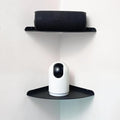 Small Floating Corner Shelves Metal Corner Wall Mounted Shelf Curved Corner by NUTNAPH