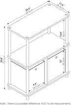 Furinno TURN-N-TUBE Storage Shelves Set of 2, 3-Tier Toolless Book Shelf - Image 6
