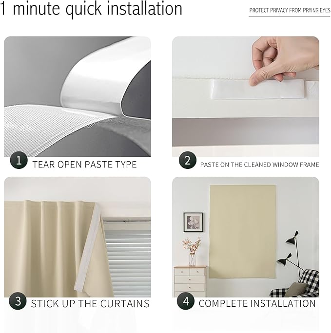 Self Adhesive Portable Blackout Curtains - Image 3