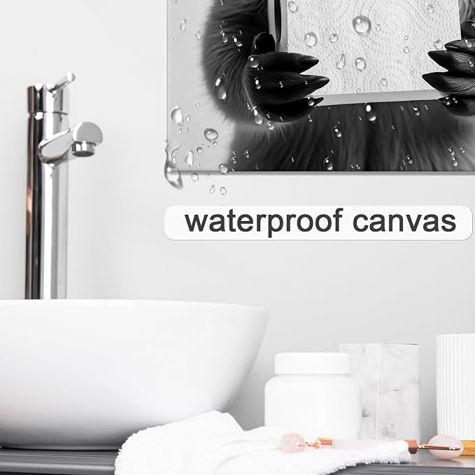 DIHSIEG Inspirational Canvas Wall Art funny bathroom wall art Print Poster - Image 4