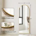 Arched Full Length Mirror, Full Length Wall Mirror Hanging or Leaning - Image 7