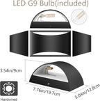 Aipsun 4 Pack Black Modern LED Wall Sconce Hardwired Indoor Wall Lights Up and - Image 9