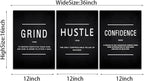 KAWAHONE Motivational Success Canvas Wall Art, Grind Hustle Confidence Wall - Image 7