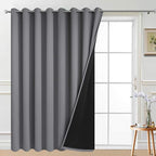 Yakamok Total Blackout Extra Wide Patio Sliding Door Curtains, Grommet Thermal by Yakamok