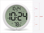 Digital Wall Clock with Date, Indoor Temperature, Battery-Operated Digital Clock - Image 2