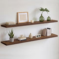 Homeforia Classic Walnut 60 inch Floating Shelf, High End Solid Real Wood Small by Homeforia