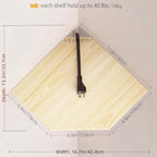 JJL Corner Shelves, 12 Inch Corner Shelf Wall Mounted - Image 3
