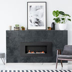 AULIGET 6" x 12" Black Slate Peel and Stick Backsplash Wall Tiles, PVC Faux - Image 4