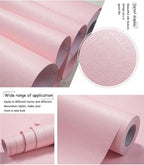 Cohoo Home Silk Pink Wallpaper Peel and Stick Contact Paper Pink Textured Silk - Image 4