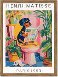 Funny Dachshund Bathroom Wall Art Henri Matisse Dog Bathroom Wall Decor Picture by YYNISPINWallArt