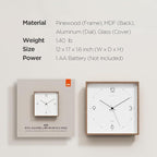 mooas Wooden Frame Flatwood Wall Clock - Image 8