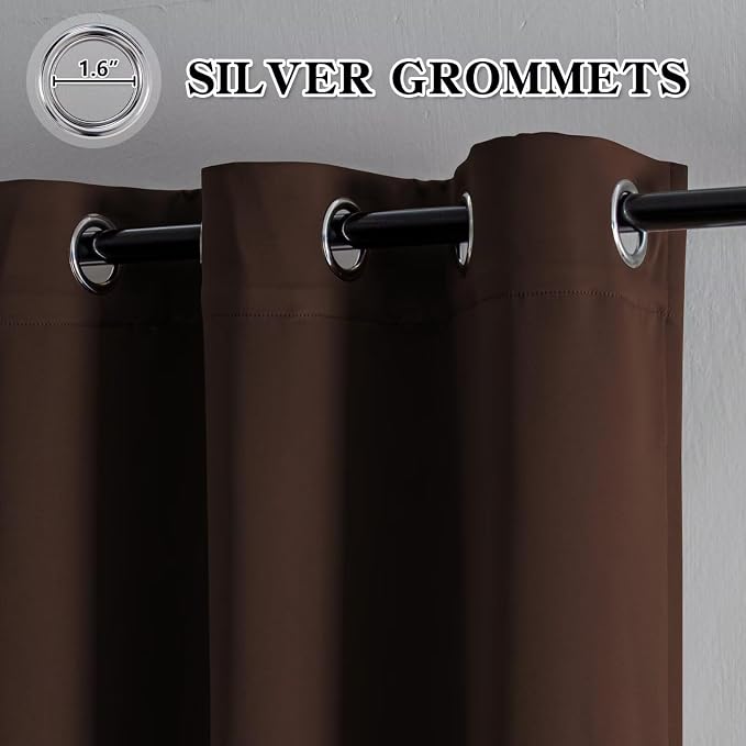IGEMAEVE Blackout Curtains 96 Inch Length 2 Panels Set, Grommet Energy Saving - Image 2