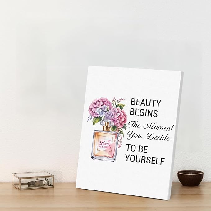 Inspirational Pink Flower Wall Art Decor - Image 6