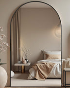 DMWOODFL 81"x41" Black Arched Full Length Mirror by DMWOODFL