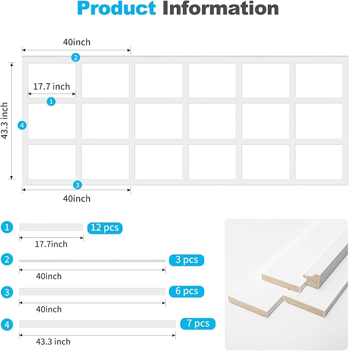 Art3d Precut Board and Batten Wainscoting Panel Kit Covers 10Ft. - Image 5